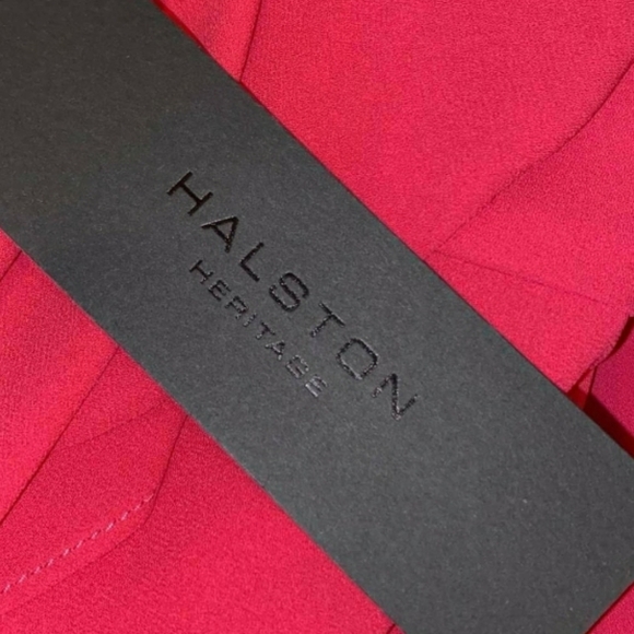 Halston Heritage Strapless Drape Back Flowy Gown - Picture 5 of 15